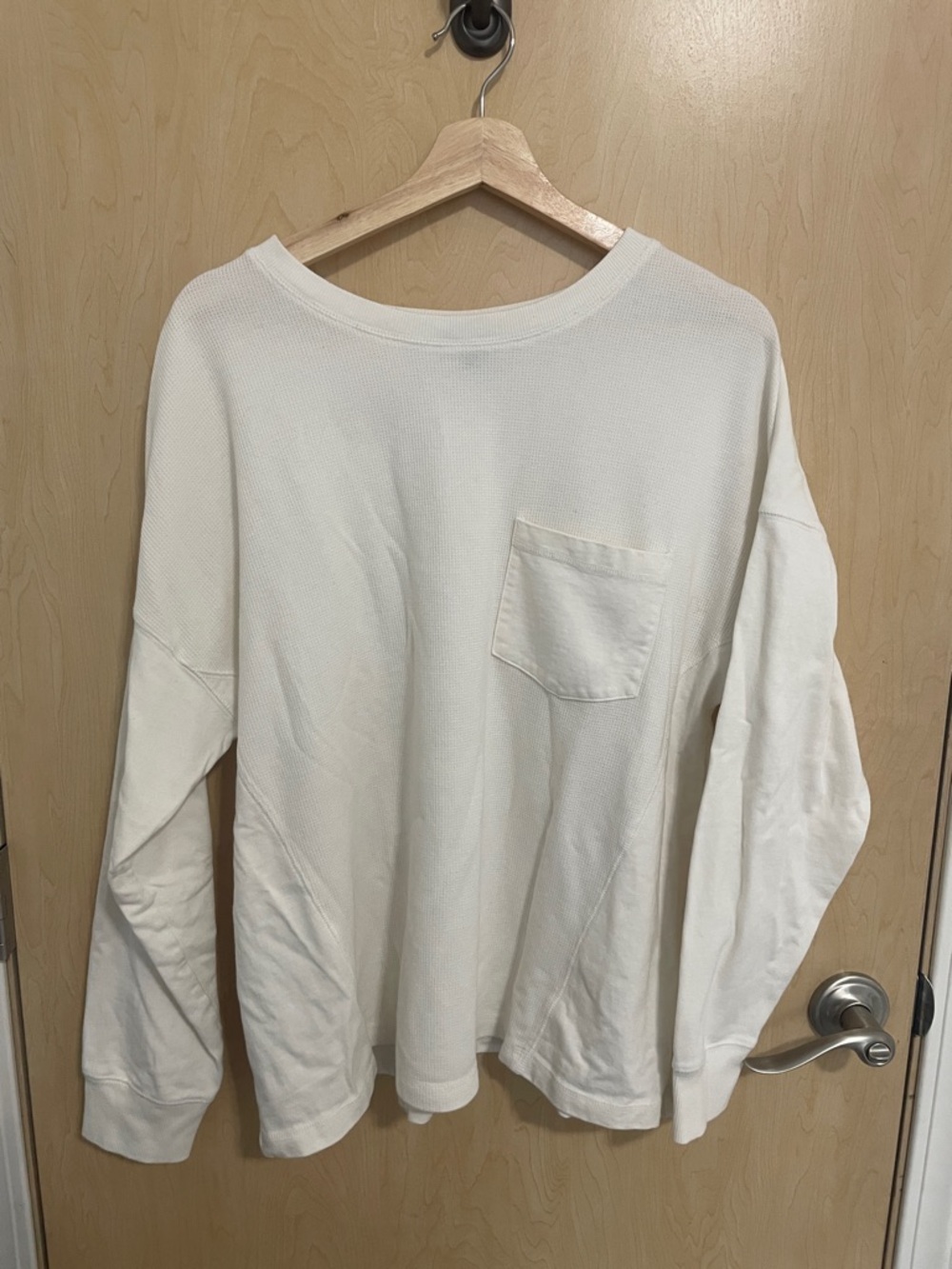 wild fable Cream Waffle-Knit Long Sleeve Top. XXL